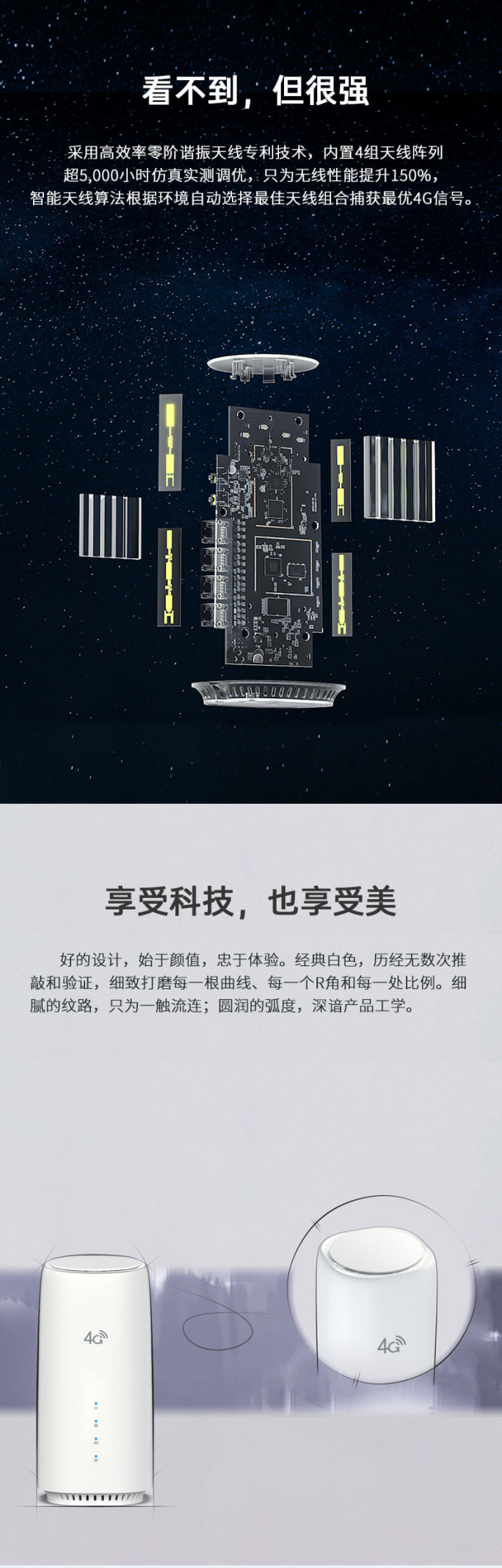 4G无线路由器随身WiFi移动无线宽带立式CPE内置纯流量上网卡智能热点全网通办公居家户外直播网络