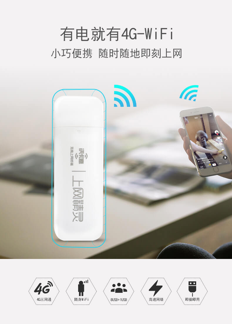 沃卡惠公众平台定制增强版随身MIFI产品介绍图